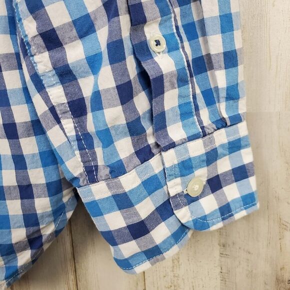 Old Navy Button Down Shirt Blue Check Size XL - Picture 6 of 11